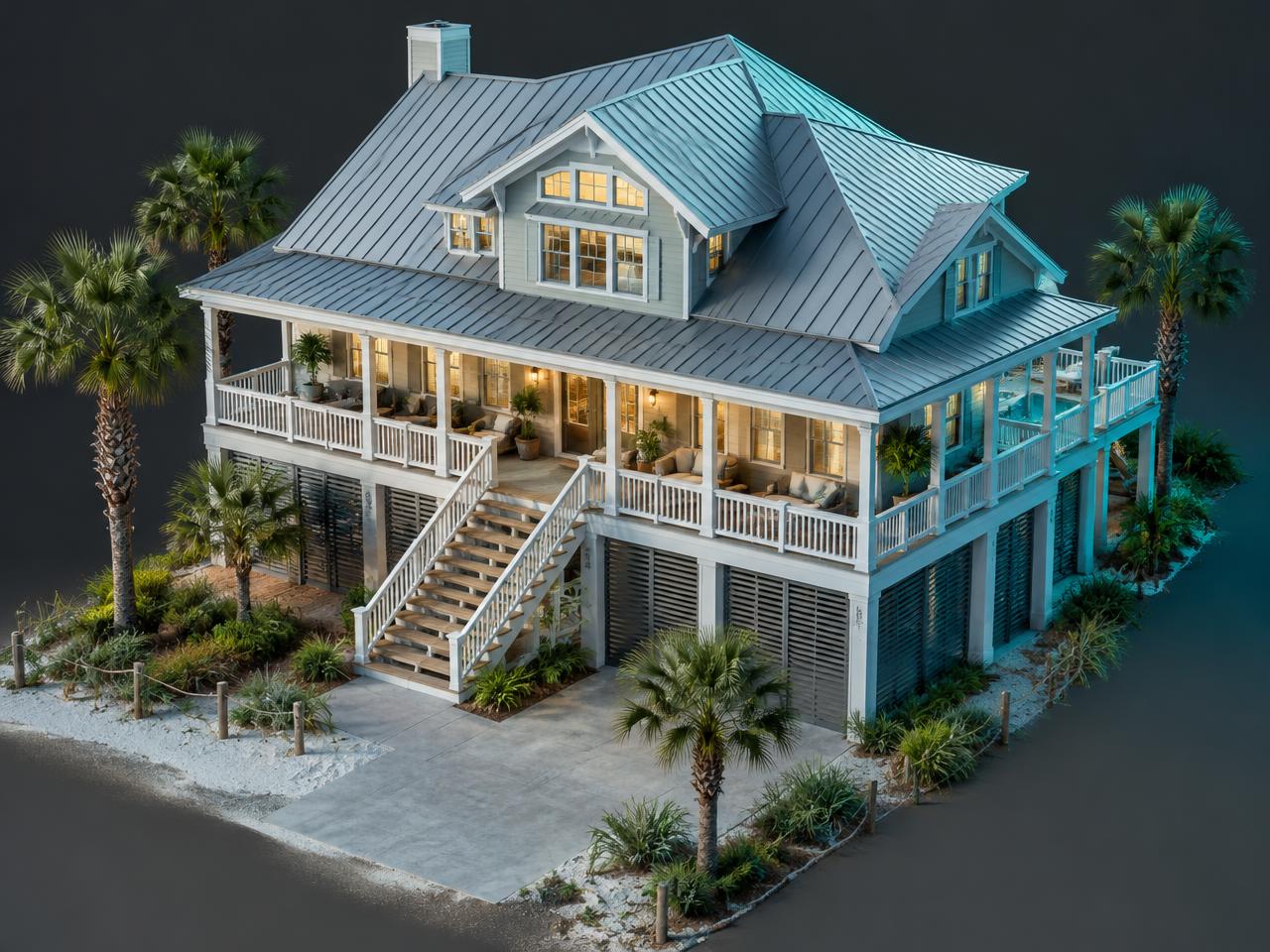 3D render of vacation rentals